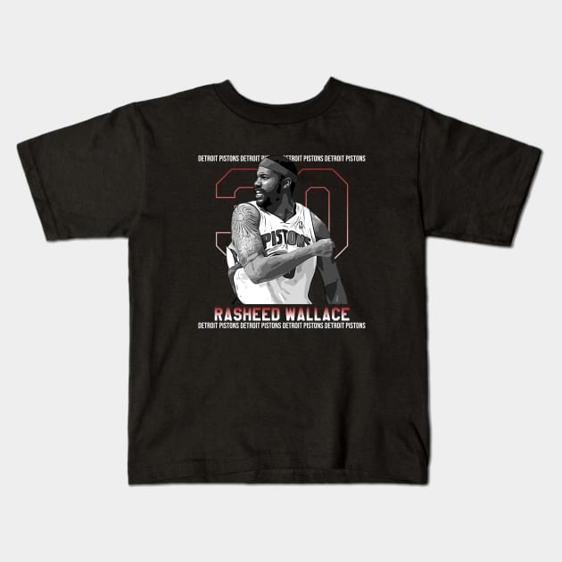 Rasheed wallace | 30 Kids T-Shirt by Aloenalone